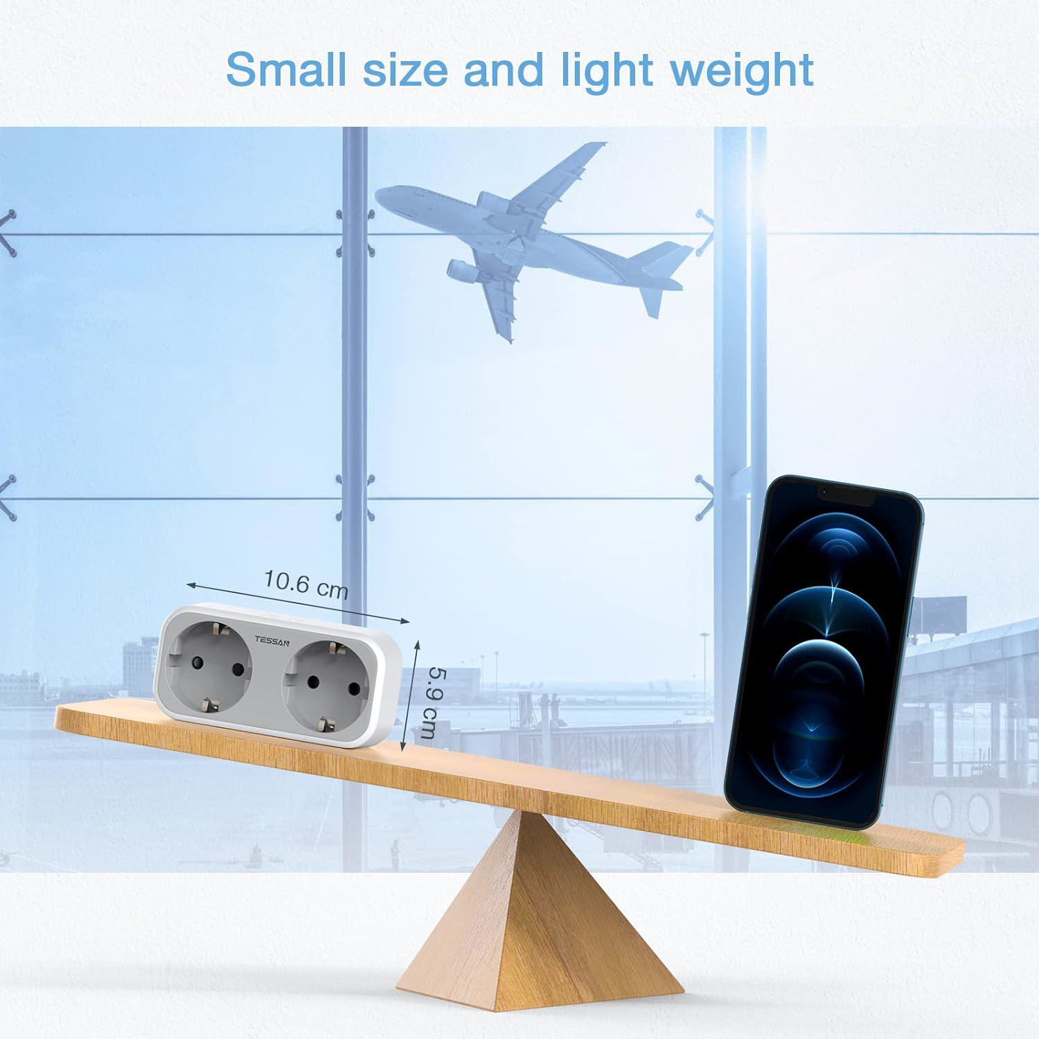 European to UK Plug Adaptor, TESSAN EU to UK Plug Adapter with 2 USB