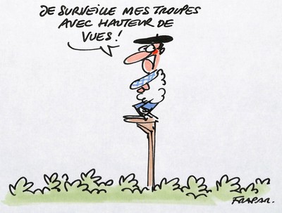 Humor - Press: François Frapar: The Perched Shepherd, Original Signed Drawing
