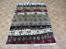 5 X 6'8 Hand Knotted Multi Colored Agra Oriental Rug Geometric G5054