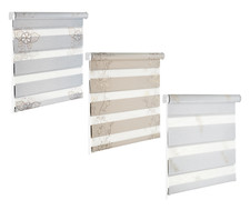 Day and Nigh Zebra Vision Window Roller Blinds Floral 16 Many Sizes 150cm Drop