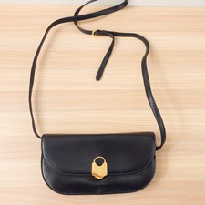 Roberta Di Camerino Bag Leather Crossbody Crescent Baguette Purse Half Moon Taly
