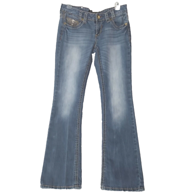 Premier jeans womens size 5/6R blue denim pants bling studs Premier jeans womens size 5/6R blue denim pants bling studs