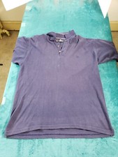 Givenchy Polo Shirt Sz Large Mens Blue Short Sleeve Cotton Logo Preppy