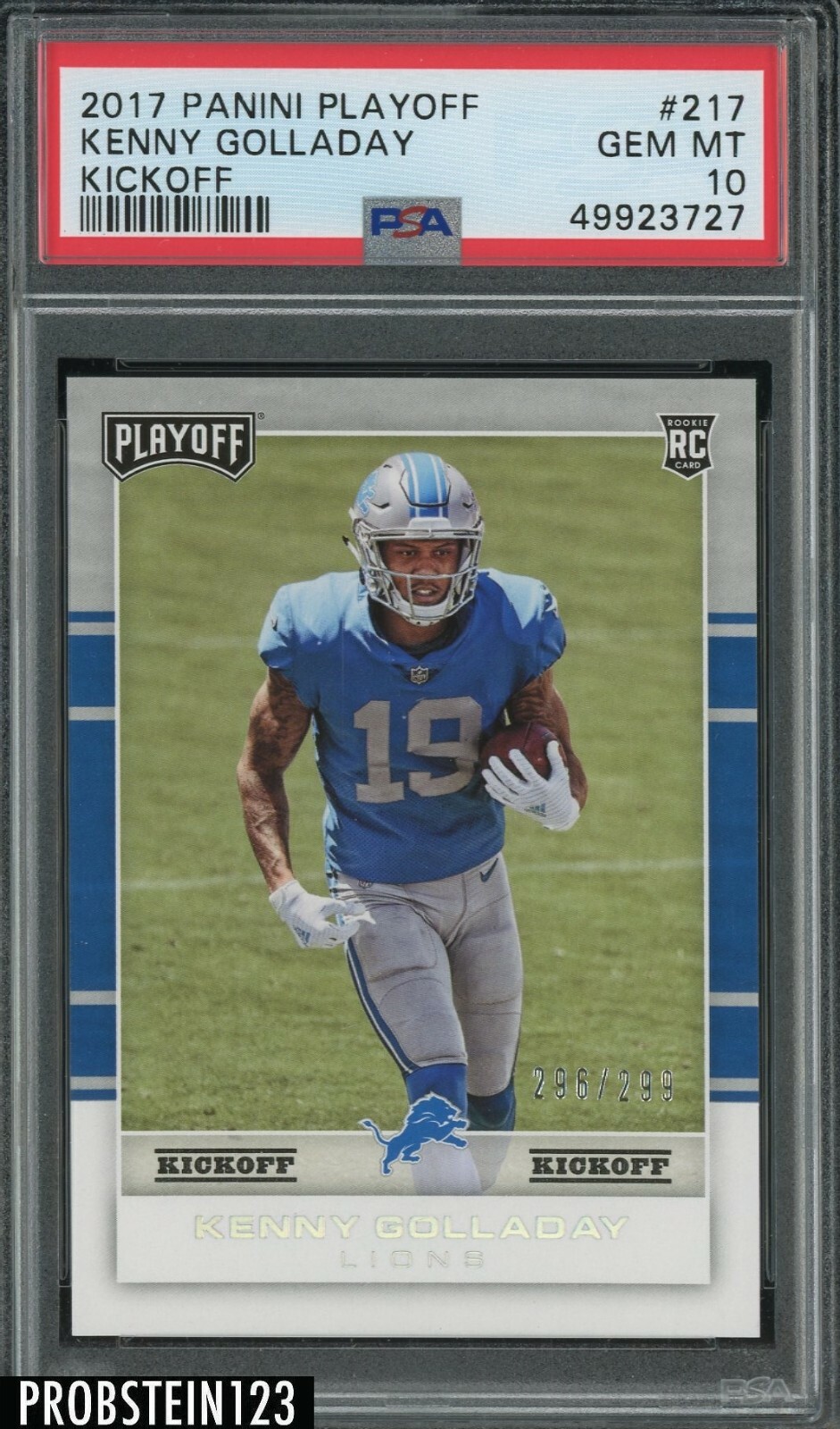 Kenny Golladay Panini Playoff #217 Kickoff