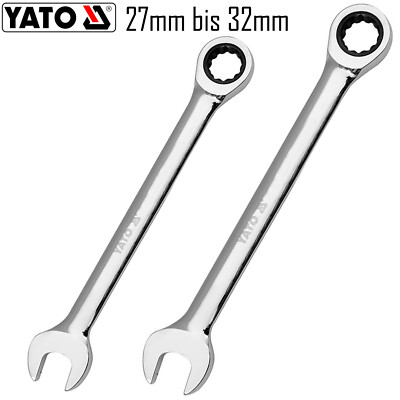YATO Ratschen Ringschlüssel Gabelschlüssel Knarren 27mm bis 32mm