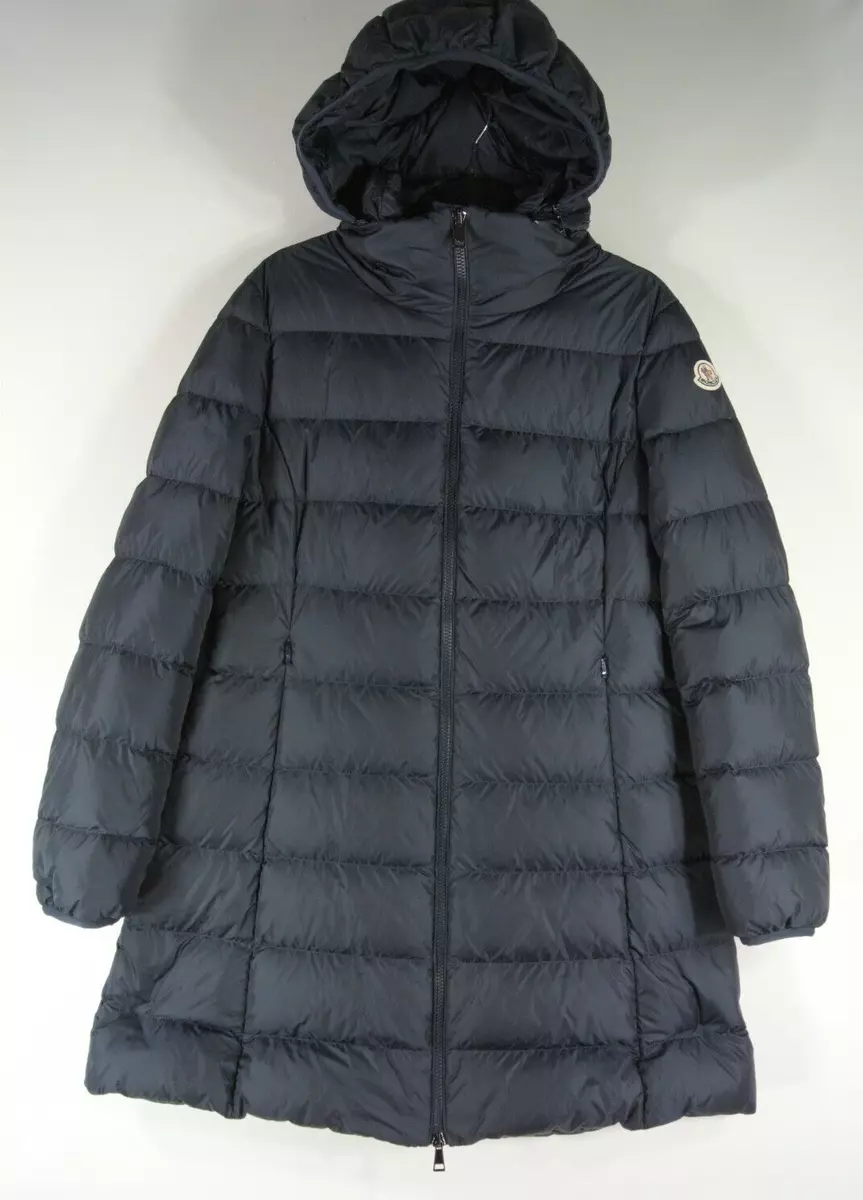 NEW Moncler Gie Long Down Jacket in Night Blue Size 4 DC9 eBay