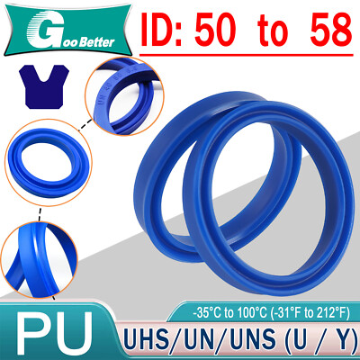 I.D Ø 50~58mm / H 5~12mm UN/UNS/UHS PU U-cup Piston Hydraulic Rod Oil Seal Rings