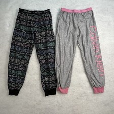 Calvin Klein Girls Micro Fleece Pajama Pants Lounge Pants Size Small 7/8
