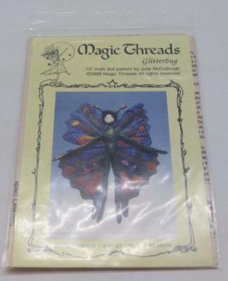 MAGIC THREADS - GLITTERBUG  14'' Cloth Doll Pattern by Julie McCullough 1999