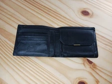 GIUDI Italian Leather Bifold Wallet 4" Zippered Cash Money Slot Snap Vtg RARE!