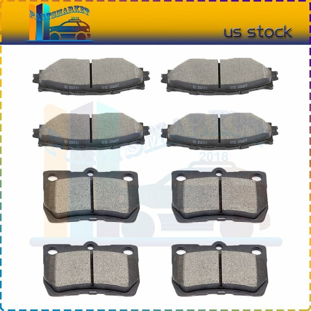 4X Front and 4X Rear Ceramic Brake Pads For 20062008 Lexus IS250 Anti
