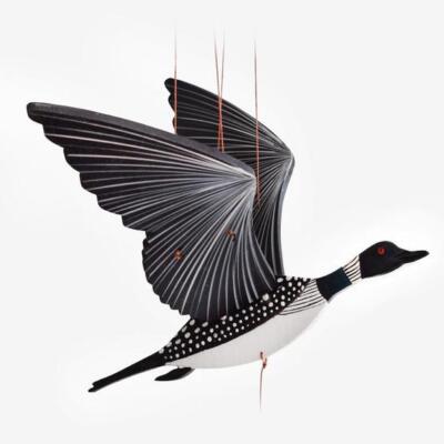 Loon Bird Flying Hanging Mobile Wood Colombia Fair Trade New