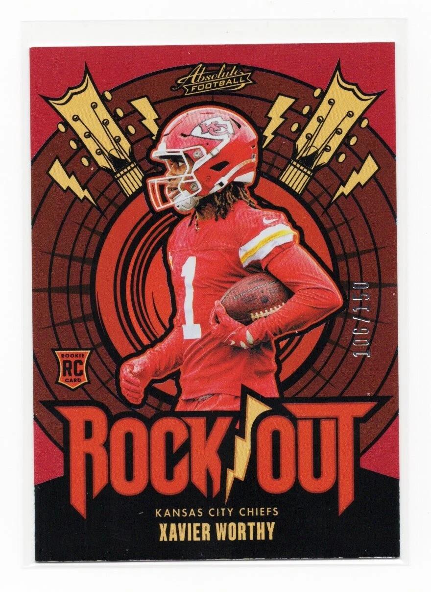 Xavier Worthy Panini Absolute Rock Out #ROXWY Red Spectrum