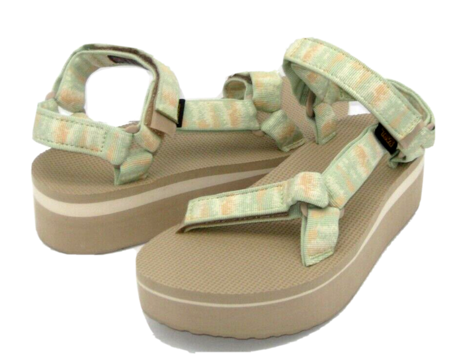 TEVA FLATFORM UNIVERSAL WOMEN SANDALS GREEN MULTI US /UK /EU 39