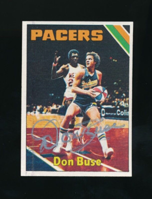 1975 Topps #299 Don Buse signed auto autograph silver sharpie EX condition