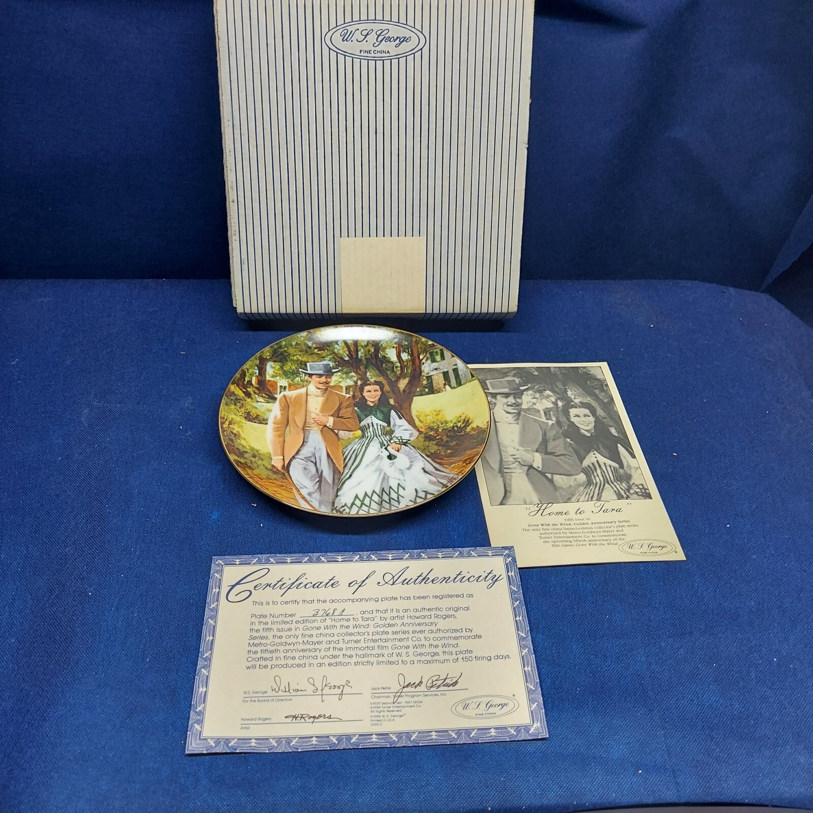 1988 W.S. Gone With The Wind 5th Issue Collector’s Plate "Home