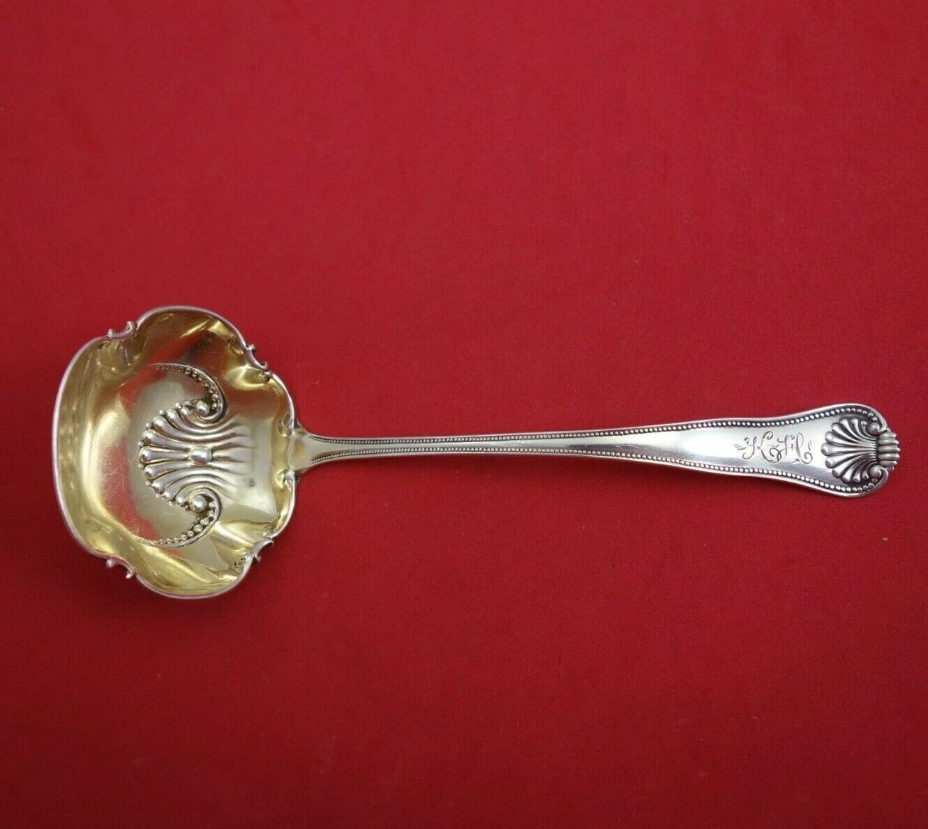 Newport Shell by Frank Smith Sterling Silver Sauce Ladle GW Design in Bowl 6"