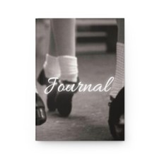 Black White Ireland Step Dancers Hardcover Journal