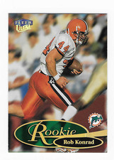 1999 Fleer Ultra Football Card Rob Konrad Dolphins #284R Rookie RC. rookie card picture