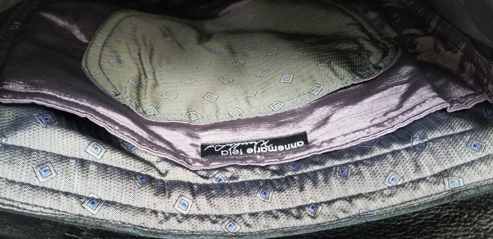 Annemarie Feld Wearable art Leather Crossbody Bag Pur… Gem