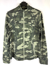 Lululemon Women's Olive Green Multi Heritage 365 Camo Define Jacket Size 12
