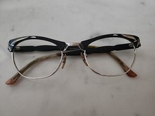 Vintage Cat Eye Glasses Frames Silver Art Craft aluminum 4 - 5 1/4