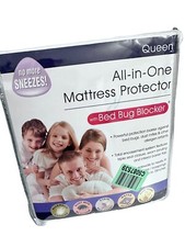 All-In-One Mattress Protector With Bed Bug Blocker Queen NEW