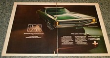 1969 Chrysler 300 Original Advertisement Print Ad 69 Green