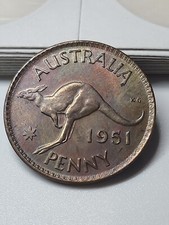 Australian 1951  PENNY CH UNC 