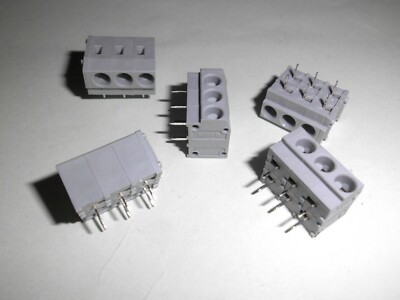50 WAGO Einlöt Anschlussklemmen 3 polig Type 235-403 Rastermaß 5 mm grau RoHS