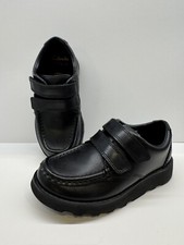 Clarks Crown Tate Boys School Comfort School Shoes Leather Black UK 7.5 F EU 25M