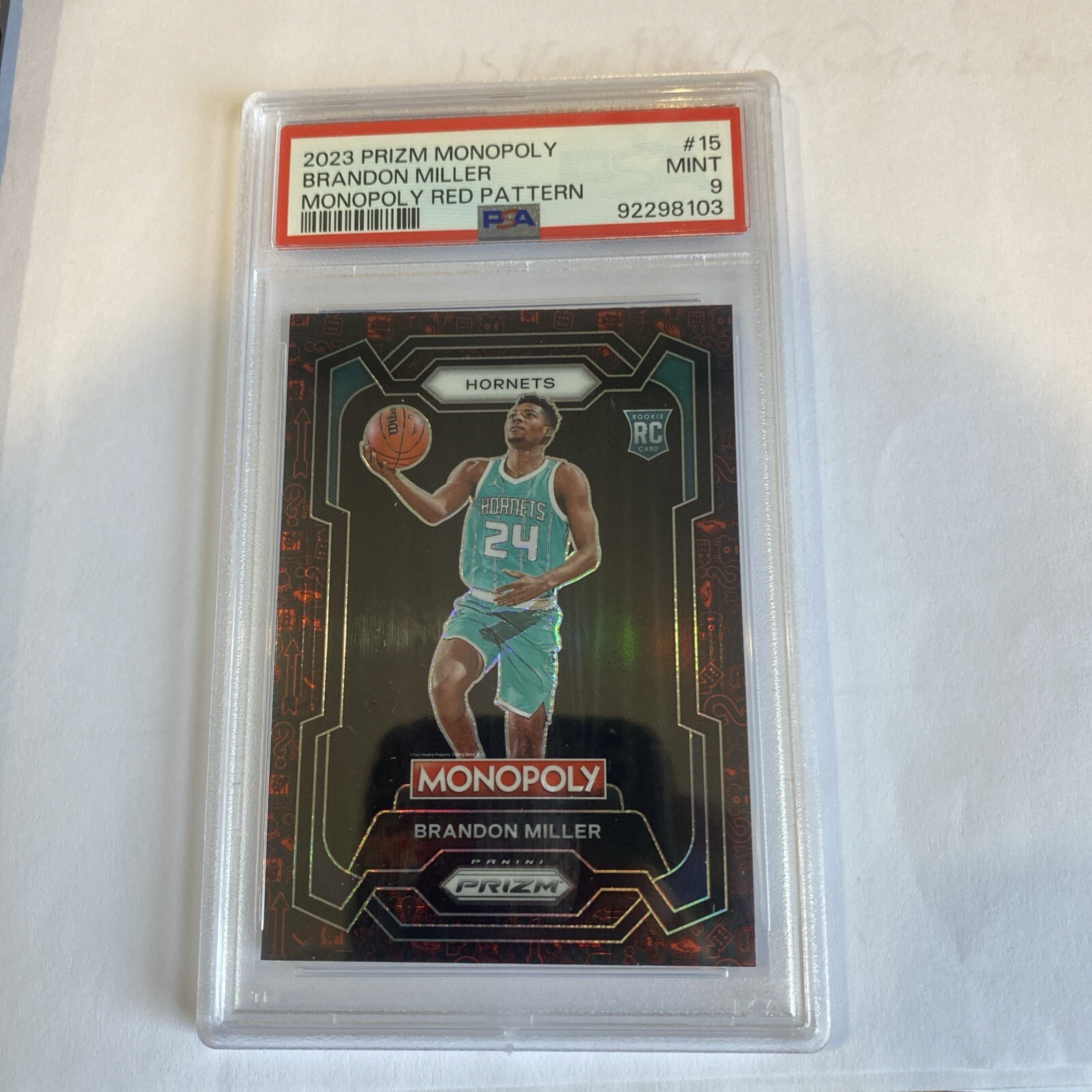 2023-24 Panini Prizm Monopoly - #15 Brandon Miller (RC)