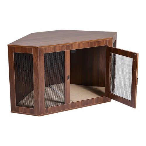 XL Wood Dog Crate Pet Rabbit Cage House Playpen Furniture Kennel End Side Table - Picture 28 of 30