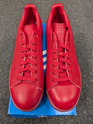 Adidas Stan Smith Red Leather NEW MEN'S ADIDAS STAN SMITH ADICOLOR
