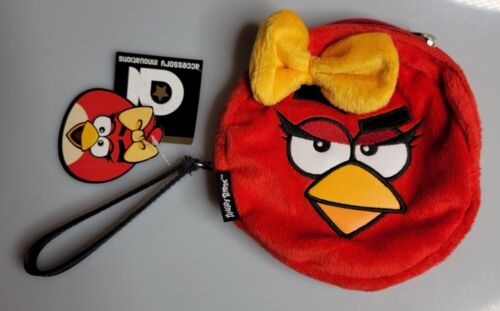 Angry Birds Accessory Innovations 7" Clutch Purse Wristlet NWT Female Red Bird - 第 1/2 張圖片