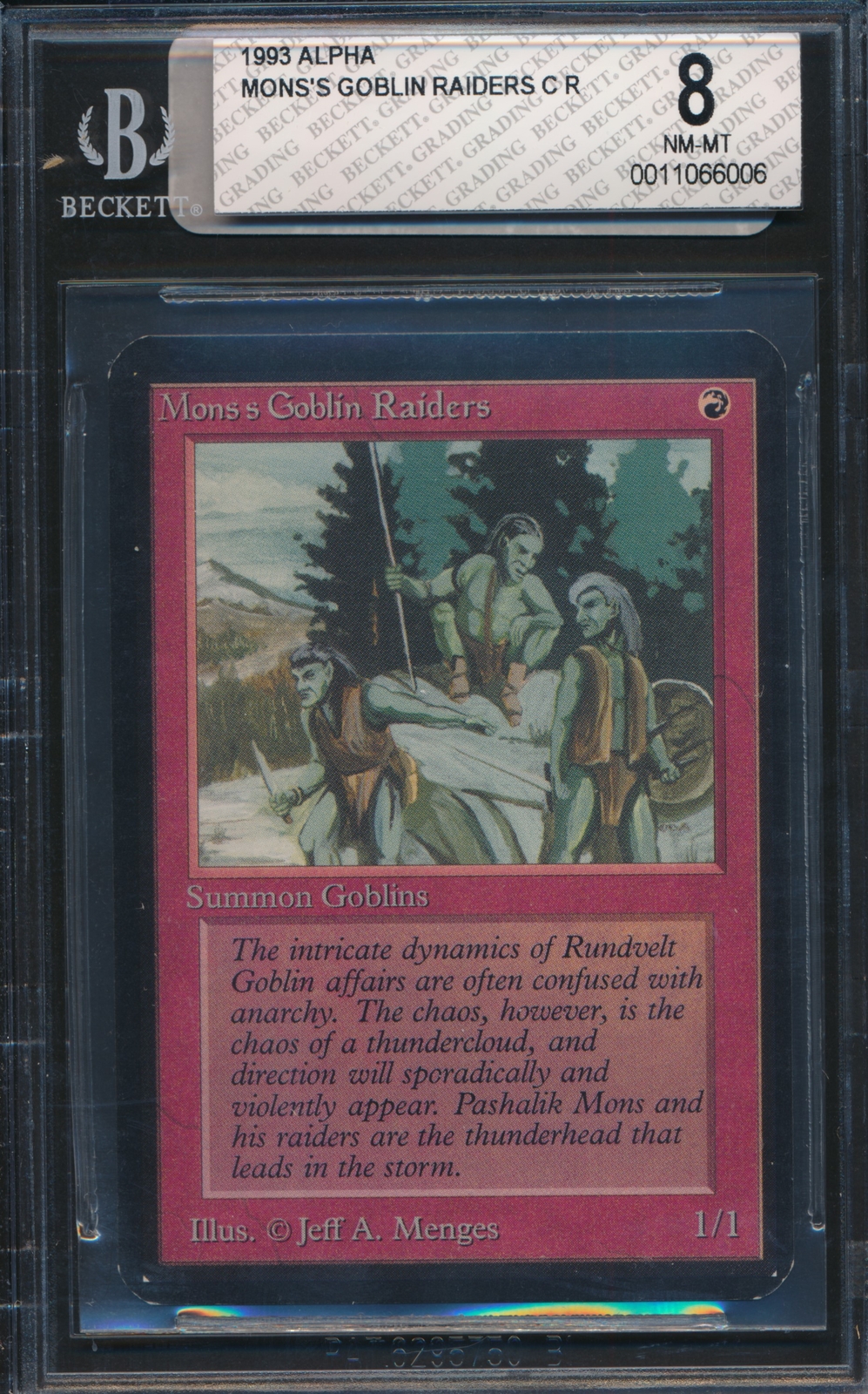 Alpha Mons's Goblin Raiders BGS 8 Graded Magic MTG (6006)
