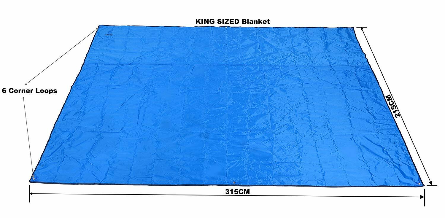 Water&Sand Proof Beach Blanket, Picnic, Camping, Mat 215CMx315CM BLUE NEW!