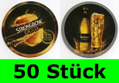 50 Stück Bierdeckel Strongbow Gold Cider Bulmer England Bar Party Theke Tresen