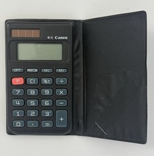 Vintage CANON Pocket Solar Calculator with Case