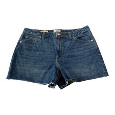 Universal Thread Jean Shorts Womens Size 14 Vintage Midi High Rise Cut Off Denim