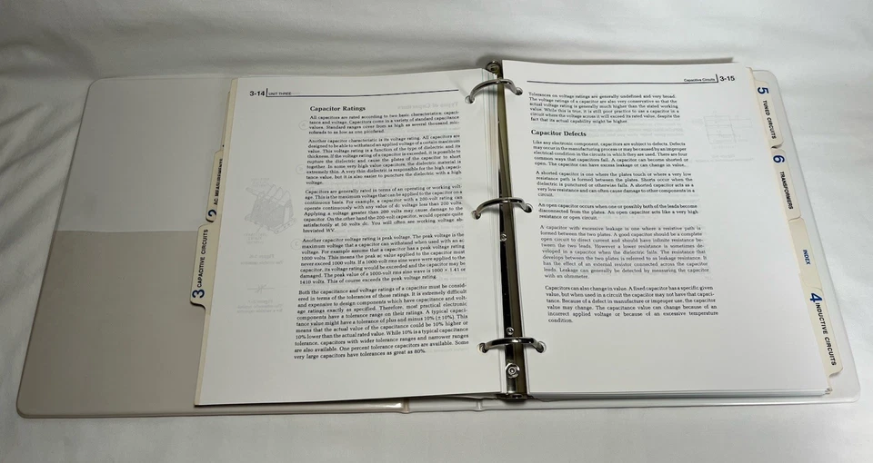 HEATHKIT EDUCATIONAL SYSTEMS AC ELECTRONICS Rare 3 Ring Binder Set Course - Image 3 of 4