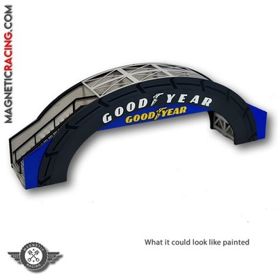 Slotcar, Scalextric Style Goodyear Bridge Bausatz, Maßstab 1:32, breite Version