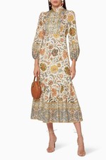 ZIMMERMANN Edie Border High Neck Dress Size 0/AU8/US4