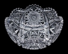 Antique American Brilliant ABP Deep Hand Cut Serving Bowl 9.25