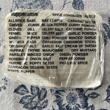 Vtg Tupperware Spice Container Labels For Mod...