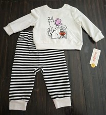 Cat  Jack 6/9M Halloween 2pc Outfit Puppy  Kitty Sweatshirt  Pants Set NWT