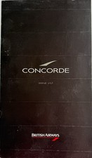 British Airways Concorde Wine List May 1997 NYC London Supersonic Brown Cover