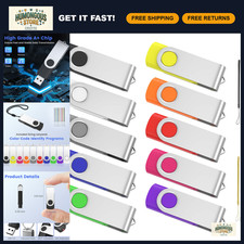 8GB USB Flash Drive 10 Pack, Memory Stick with Lanyards, Portable Storage Soluti