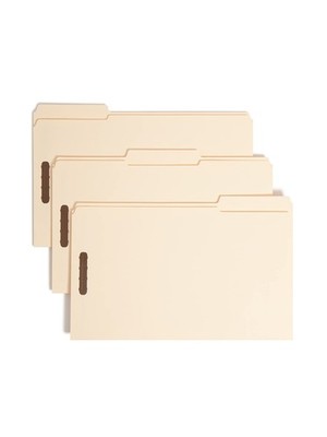 Smead Fastener File Folder 2 Fasteners Reinforced 1/3- Cut Tab Legal Size