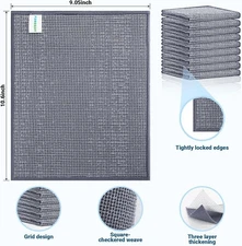 5 Pcs Non Scratch Wire Dishwashing Rag Microfiber Cleaning Cloth Cleaning Tools